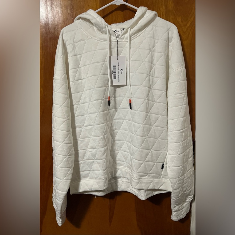 NWT, XXL, Zyia white Quilted Triad Hoodie
